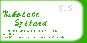 nikolett szilard business card